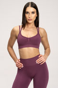 Fake BBL sports bra maroon