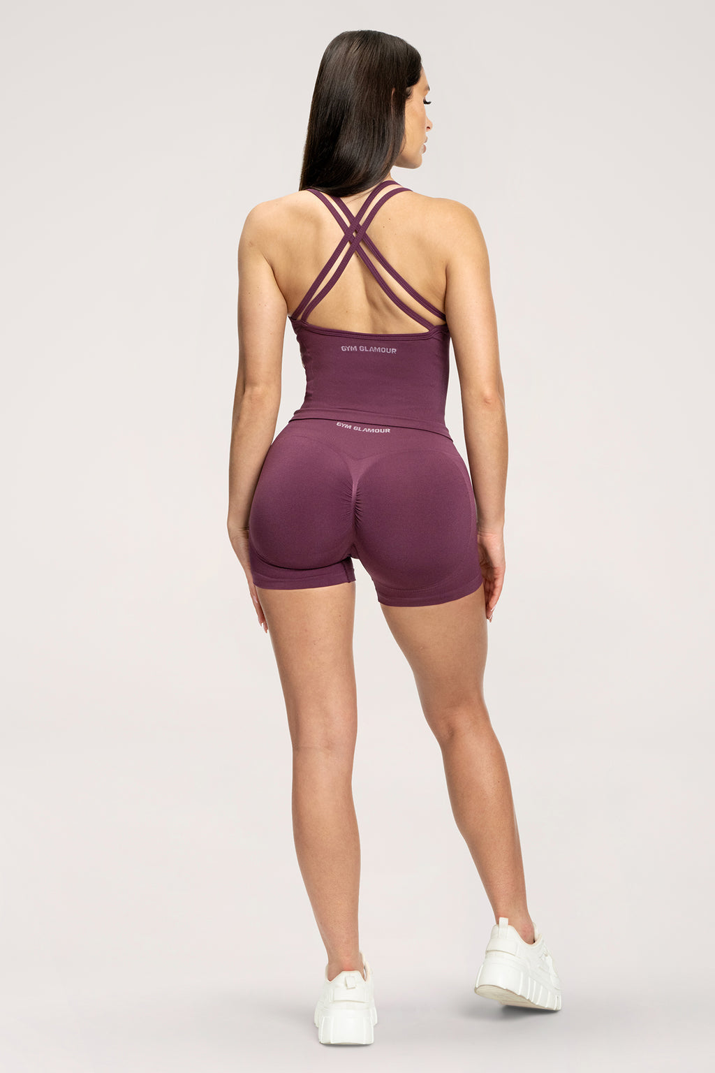 Fake BBL shorts maroon