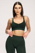 Fake BBL sports bra forest