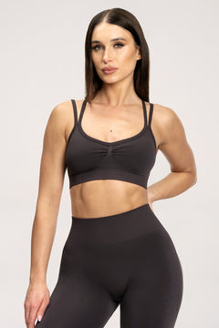 Fake BBL sports bra chocolate