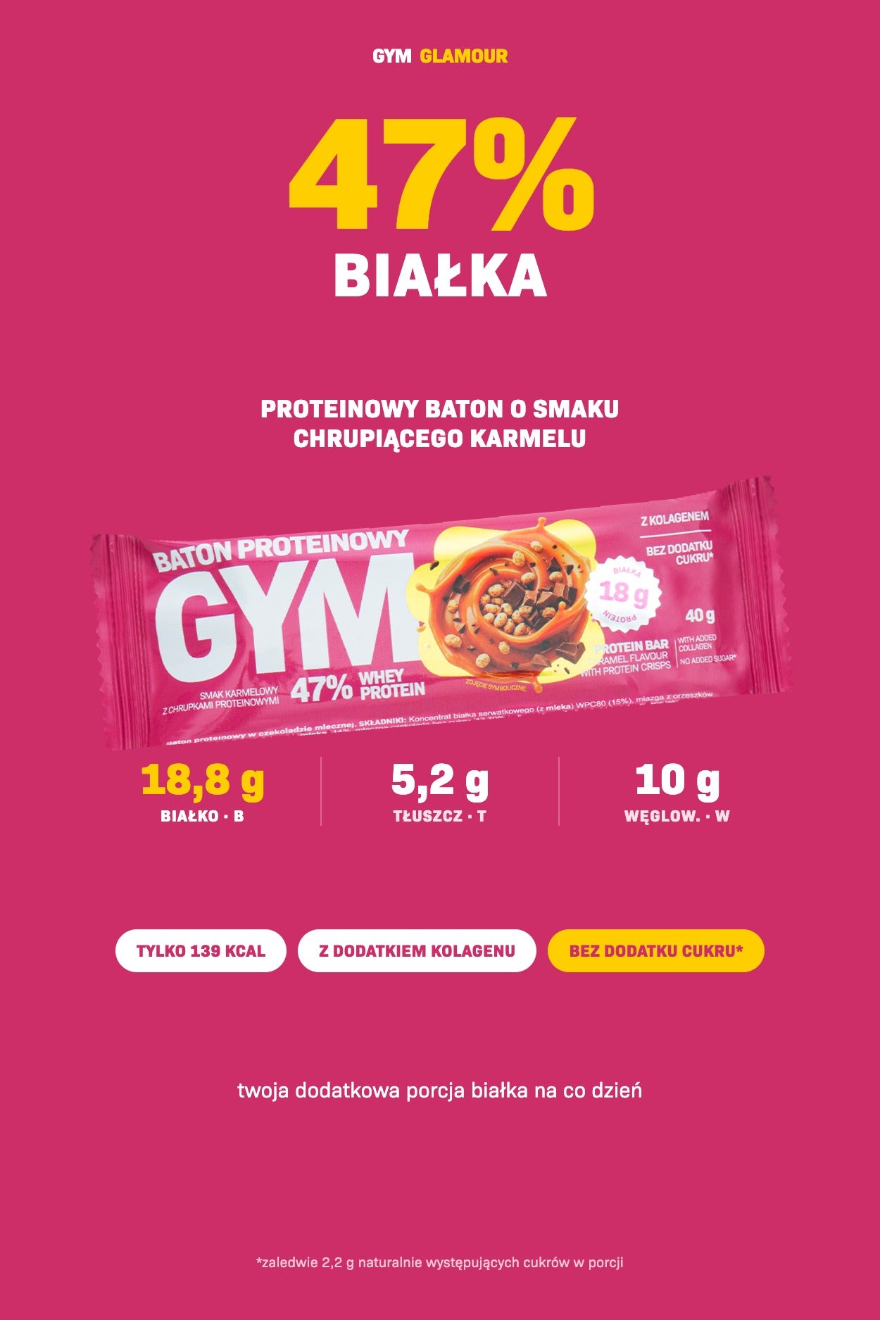 Protein bar GYM – Crispy caramel