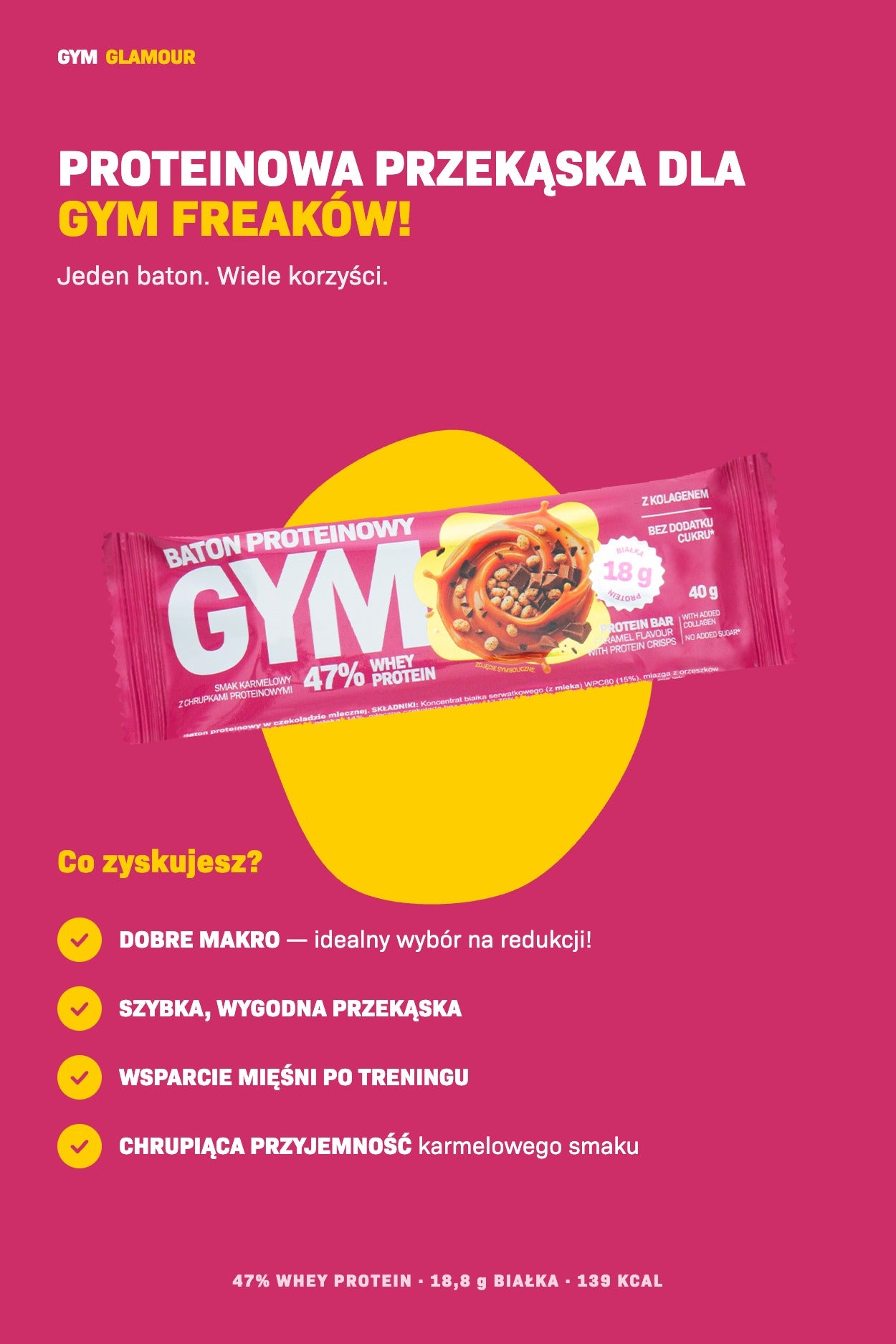 Protein bar GYM – Crispy caramel