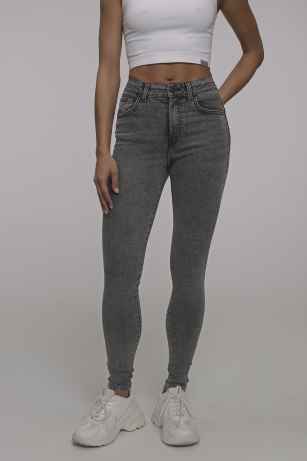 Skinny perfect slim jeans light grey