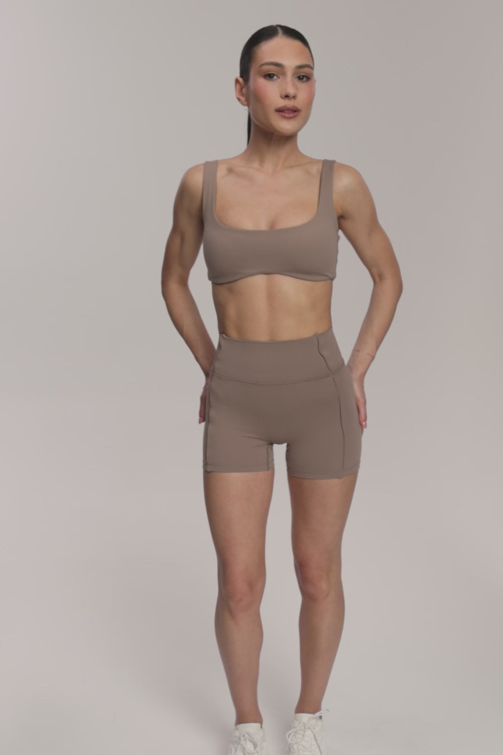 Sports bra pilates era warm beige