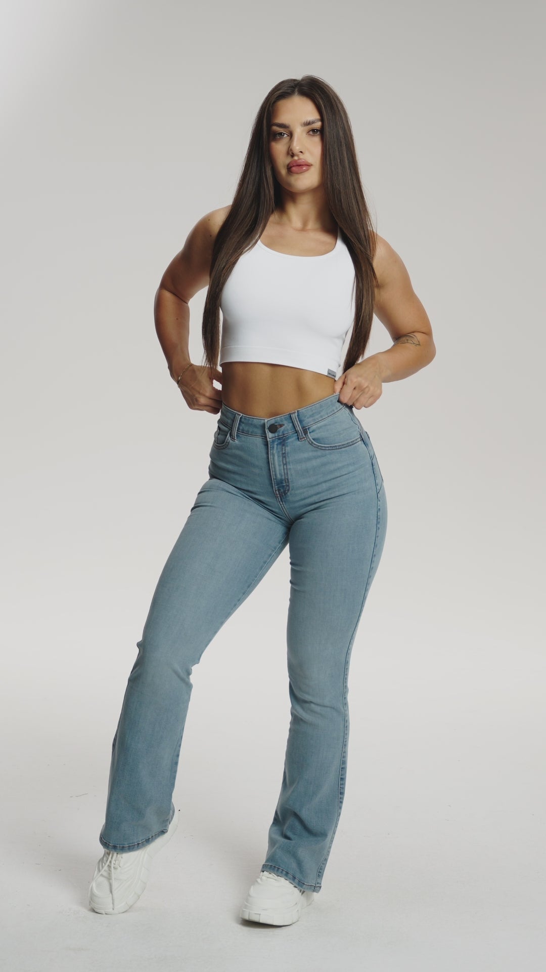Perfect slim flare jeans light blue