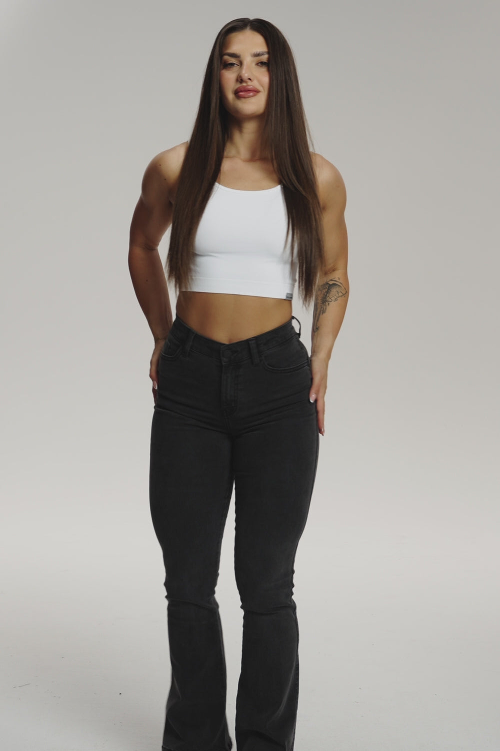 Perfect slim flare jeans black