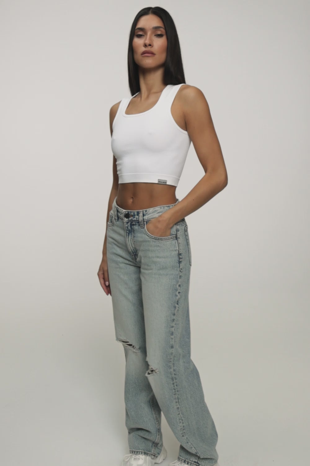 Wide relaxed jeans light blue