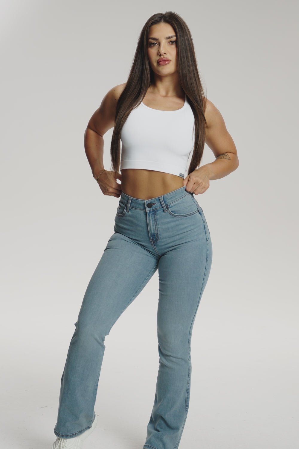 Perfect slim flare jeans light blue
