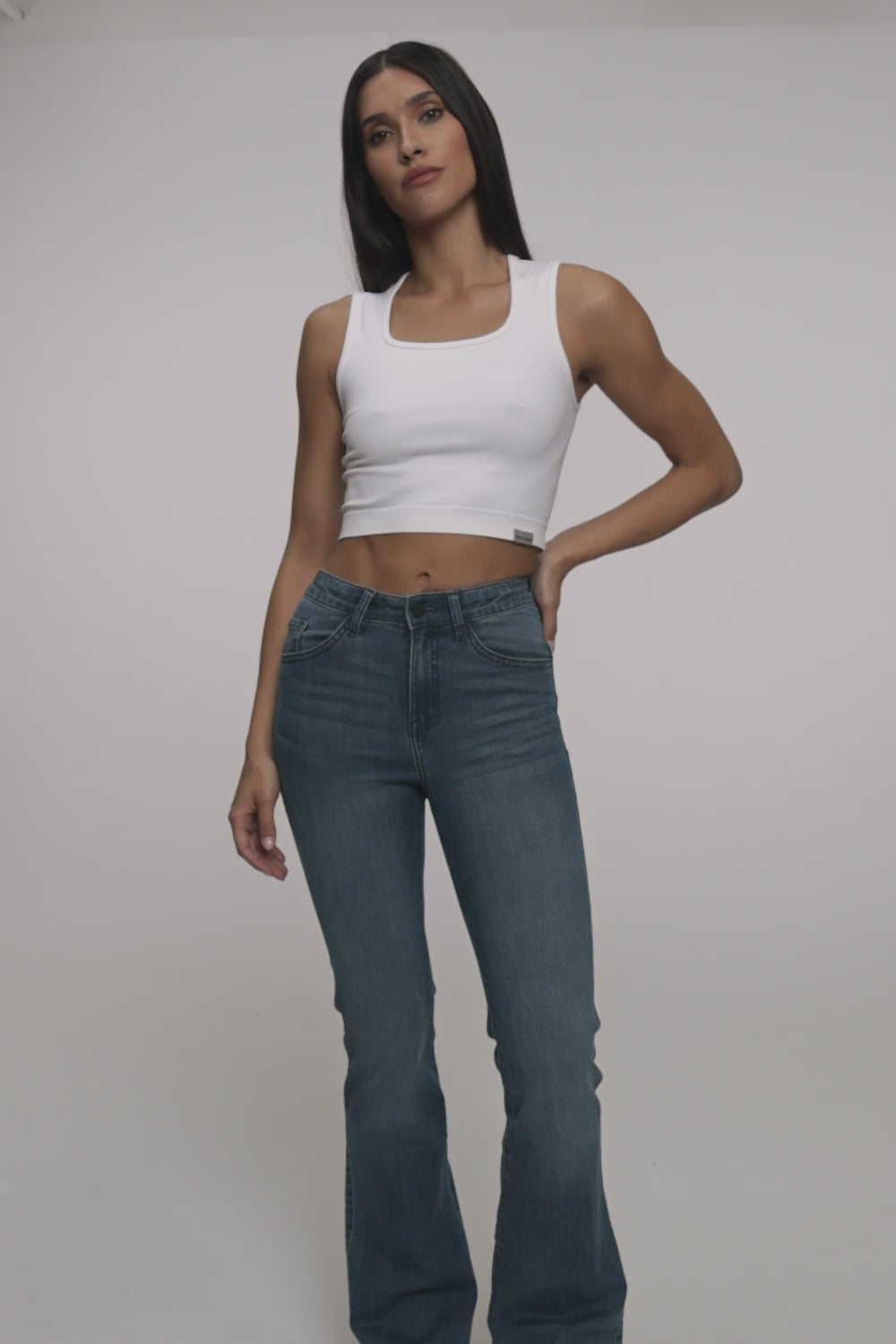 Perfect slim flare jeans navy blue
