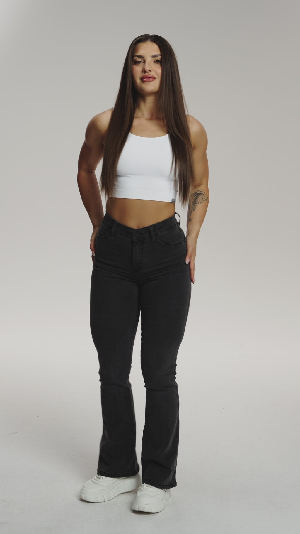 Perfect slim flare jeans black