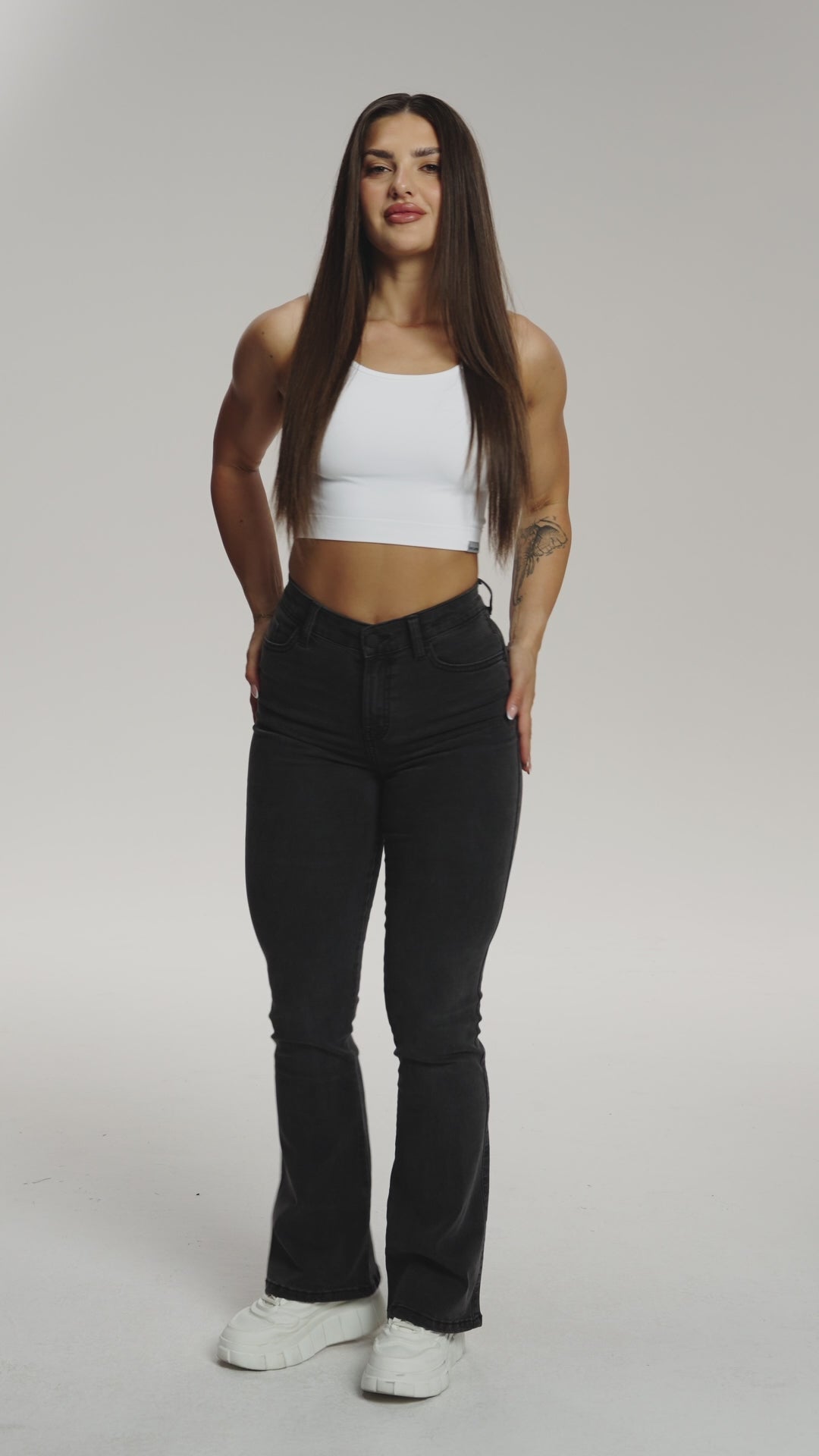 Perfect slim flare jeans black